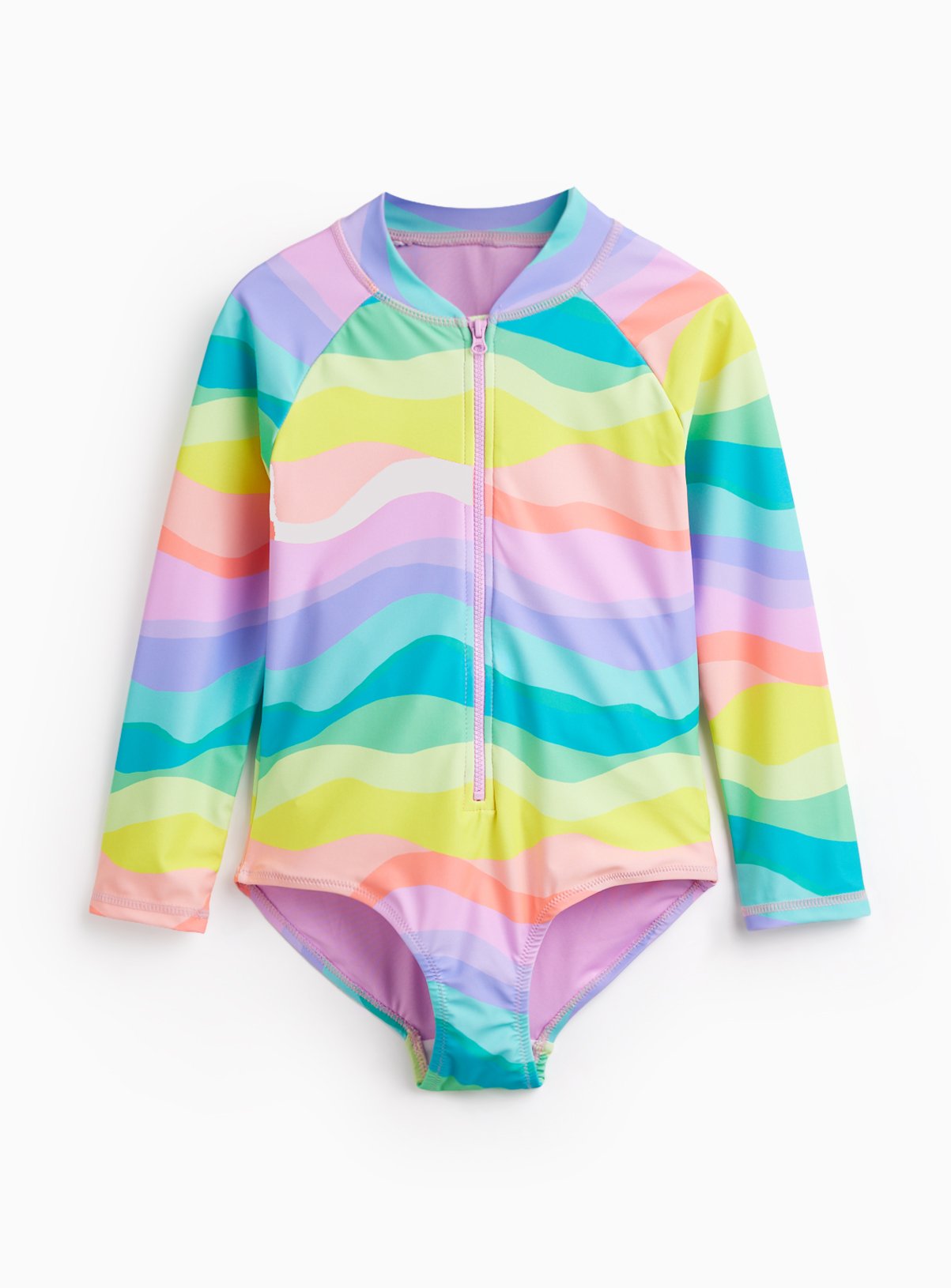 Rainbow Print Rash Bodysuit 3-4 years - Image 1 thumbnail